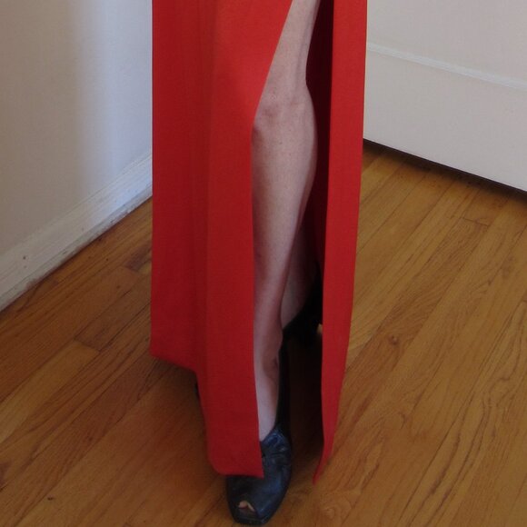 NWT Alice + Olivia Paulette Red Satin Dress One Shoulder Gown Poppy Size 12 - Picture 2 of 16